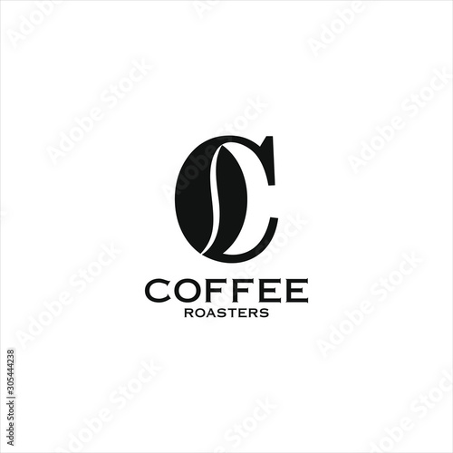 Modern and simple letter C for logo design  coffee roaster