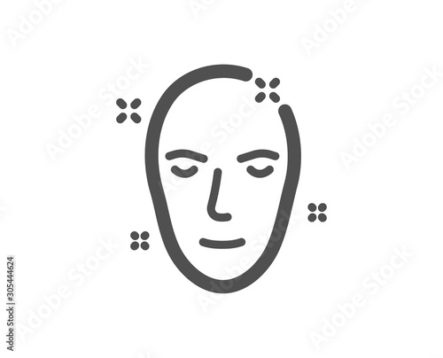 Face care sign. Health skin icon. Cosmetic lotion symbol. Classic flat style. Simple health skin icon. Vector