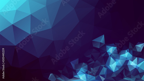 Abstract polygon background. Geometric low poly mosaic. Colorful triangle pattern. Modern diamond graphic design backdrop. Banner, cover, wallpaper presentation template. Stock vector illustration