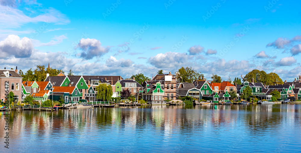 Volendam village in the Netherlands. A city with a national Dutch cultural life.