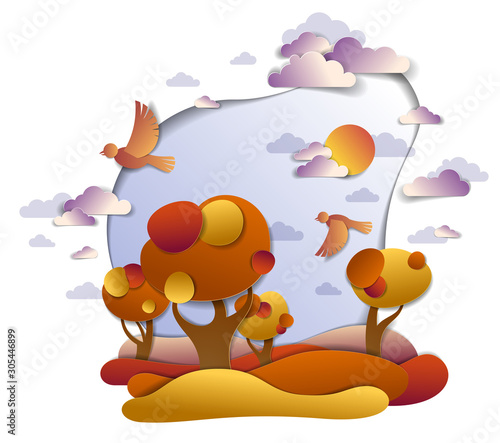 Scenic autumn landscape of ...