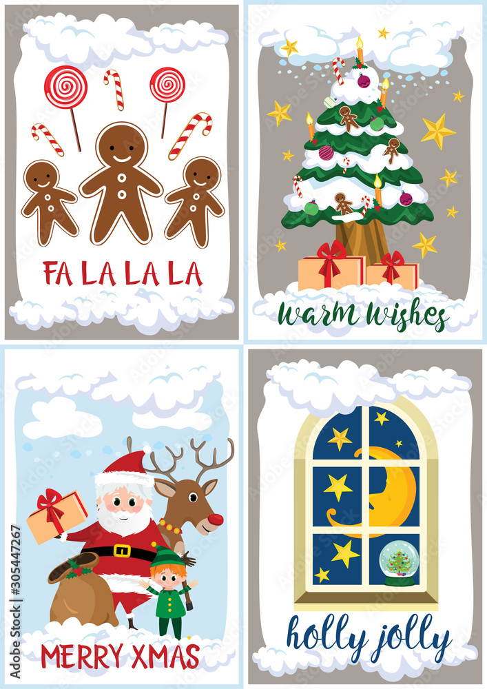 Fototapeta premium Christmas cards