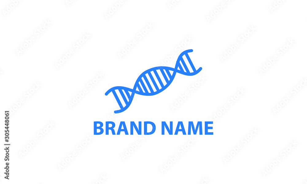 Medical logo template in blue and flat style Medical logo template in blue and flat style