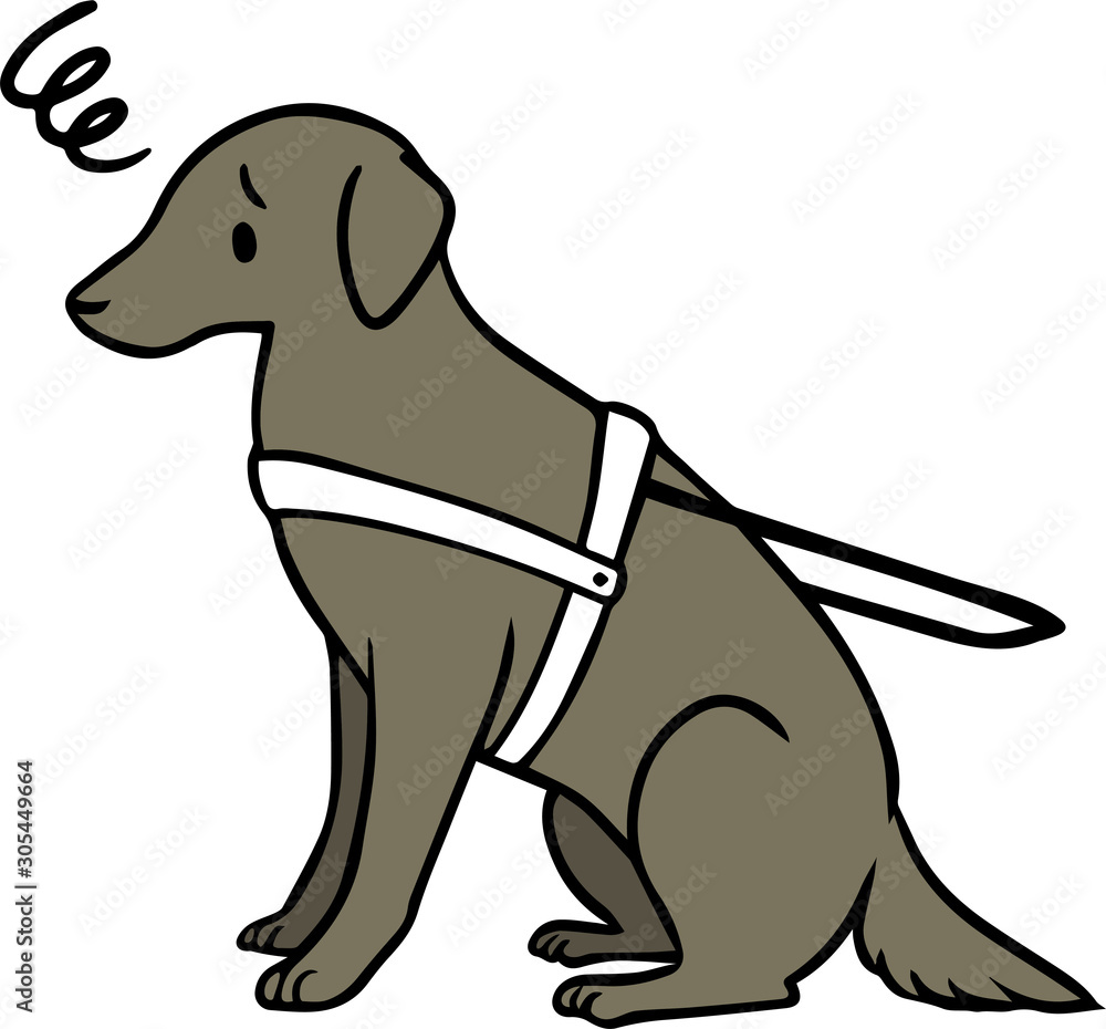 黒い介助犬のイラスト 困り顔3 Stock Vector Adobe Stock 黒い介助犬のイラスト 困り顔3 Stock Vector Adobe Stock
