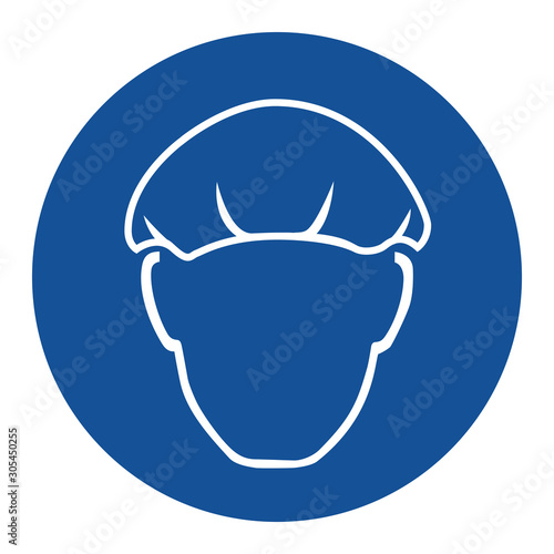 Tableau sur toile Wear hairnets mandatory sign