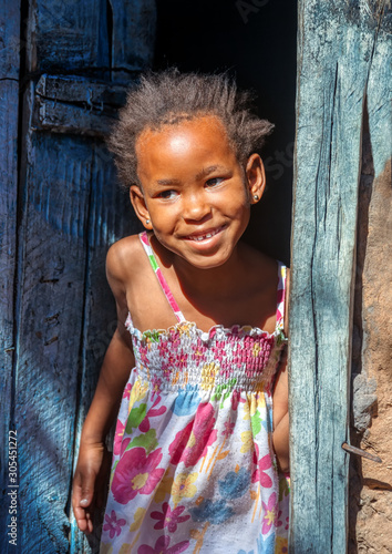 African child in a village