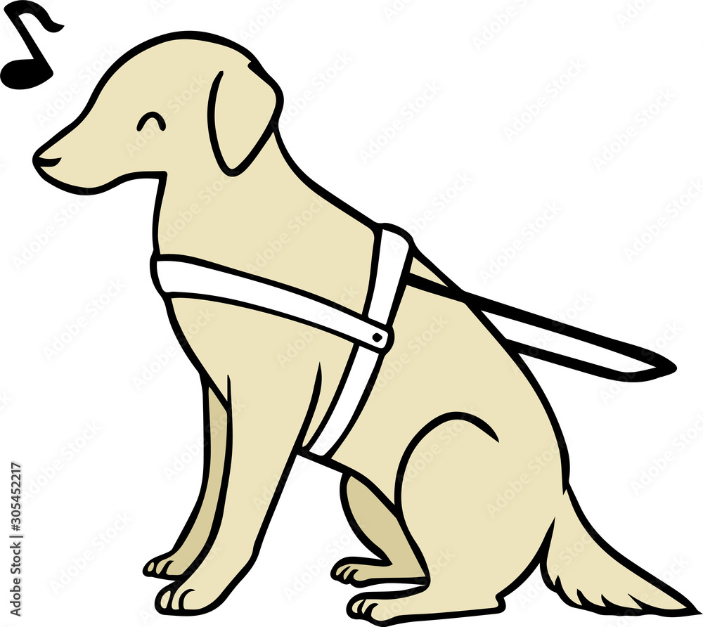 介助犬のイラスト ご機嫌2 Stock ベクター Adobe Stock