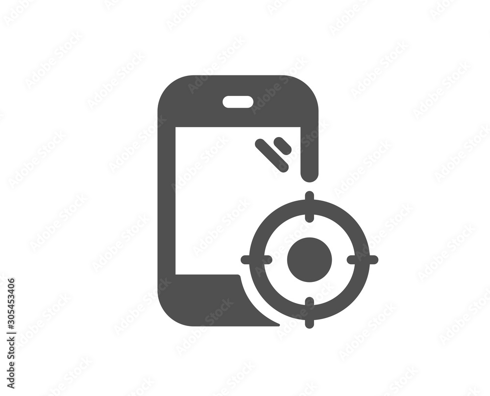 Smartphone targeting sign. Seo phone icon. Traffic management symbol. Classic flat style. Simple seo phone icon. Vector Smartphone targeting sign. Seo phone icon. Traffic management symbol. Classic flat style. Simple seo phone icon. Vector