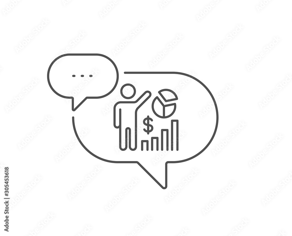 Seo statistics line icon. Chat bubble design. Search engine optimization sign. Analytics chart symbol. Outline concept. Thin line seo statistics icon. Vector Seo statistics line icon. Chat bubble design. Search engine optimization sign. Analytics chart symbol. Outline concept. Thin line seo statistics icon. Vector