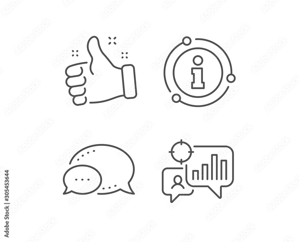 Seo statistics line icon. Chat bubble, info sign elements. Search engine optimization sign. Analytics chart symbol. Linear seo statistics outline icon. Information bubble. Vector Seo statistics line icon. Chat bubble, info sign elements. Search engine optimization sign. Analytics chart symbol. Linear seo statistics outline icon. Information bubble. Vector