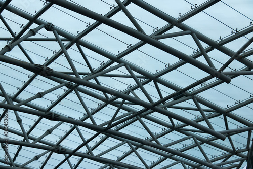 glass and steel construction background