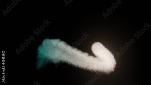 smoke Back hook white to blue