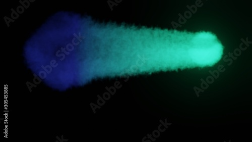 green and blur gradient smoke simulation
