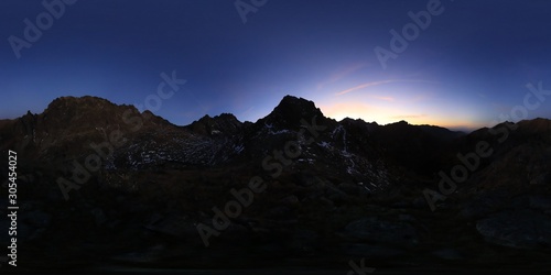 Sky at dusk Tatra mountains