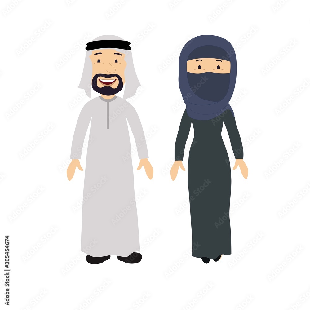 vector illustration, Egyptians on a white background, man and woman in suits, cartoon girl guy vector illustration, Egyptians on a white background, man and woman in suits, cartoon girl guy