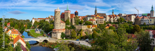 Panoramic view of the historic center of the old town. Bautzen. Germany.