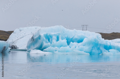 Iceberg lagoon jokulsarlon on the south of Iceland © strannik_fox