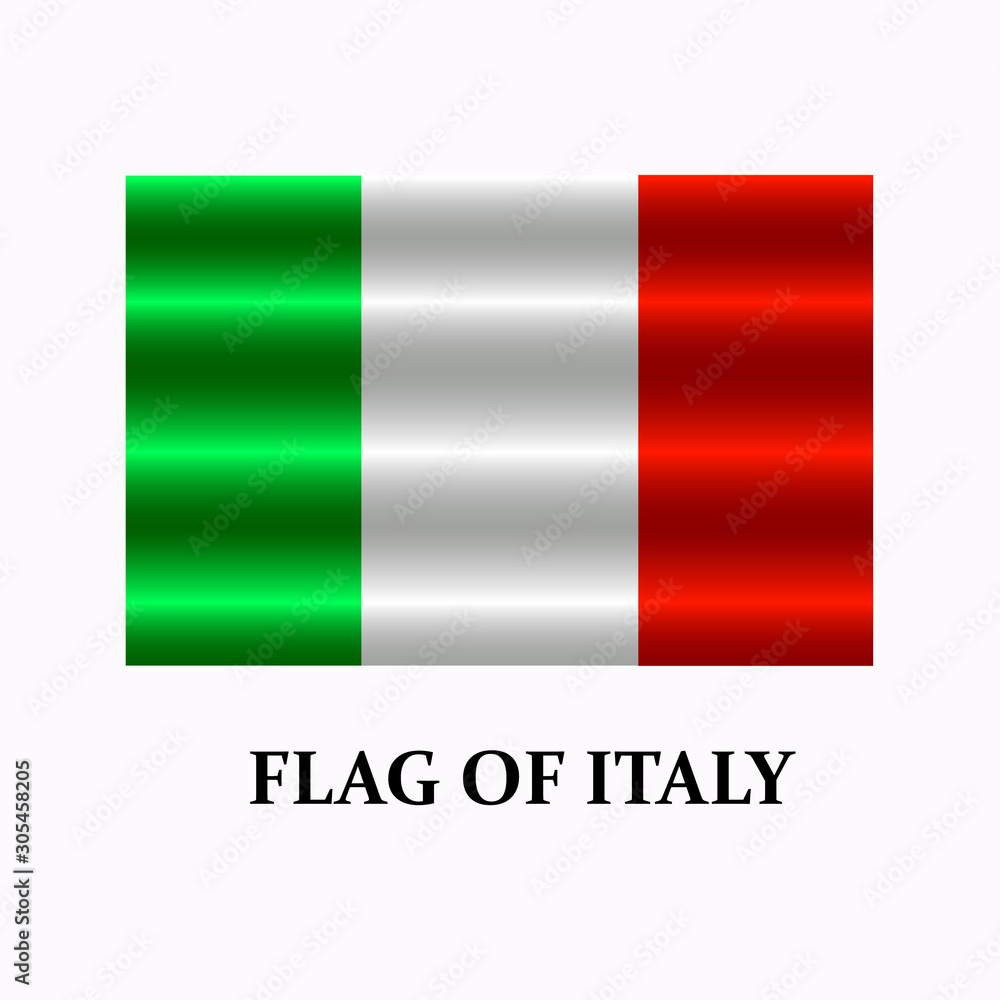 Bright button with flag of Italy. Happy Italy day banner. Bright illustration with flag. Illustration.