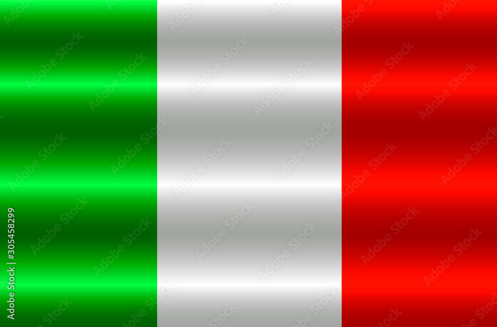 Bright button with flag of Italy. Happy Italy day banner. Bright illustration with flag. Illustration.