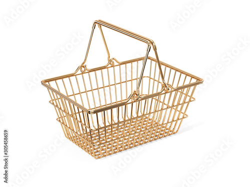 Golden shopping basket