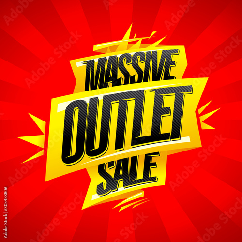 Massive outlet sale banner design