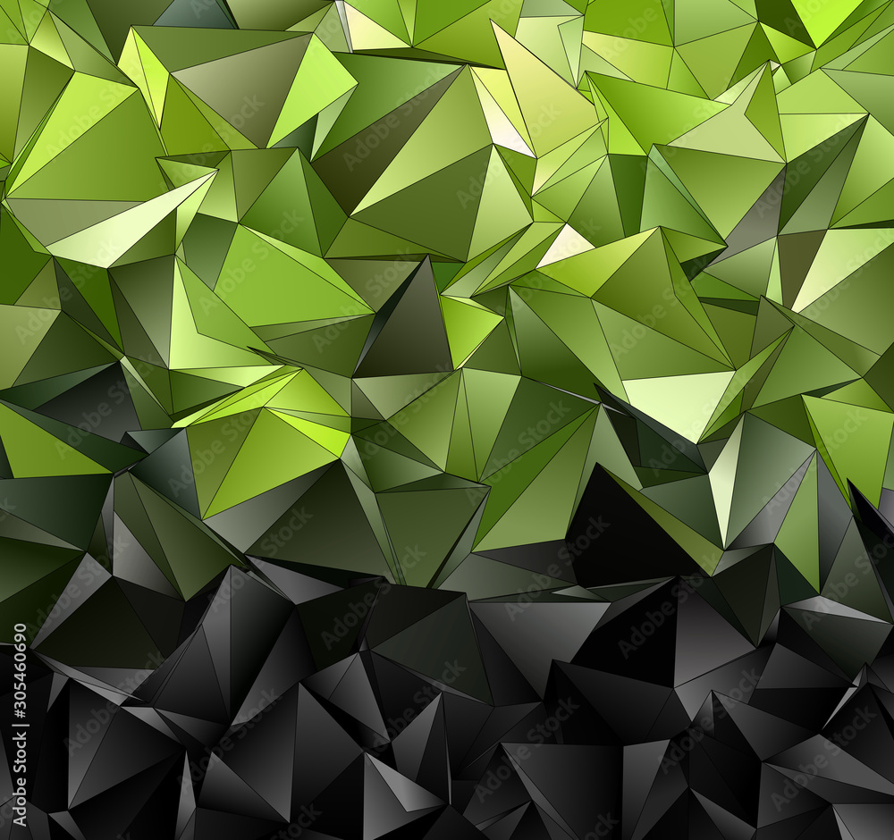 Fototapeta premium 3d Triangles, abstract background. Design wallpaper.
