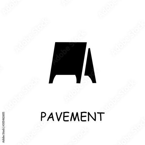 Pavement flat vector icon