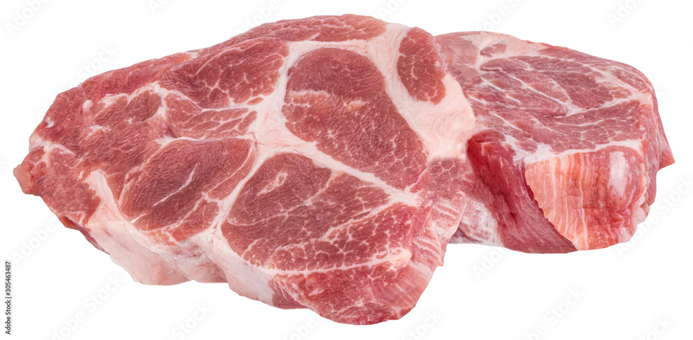 fresh raw steak isolated on white background. Clipping Path fresh raw steak isolated on white background. Clipping Path