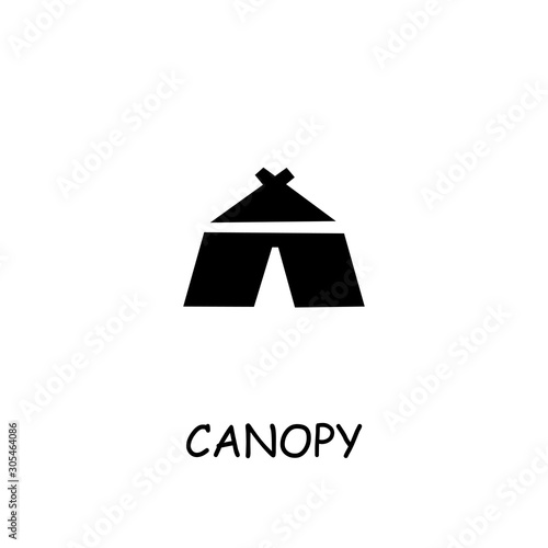 Canopy Tent flat vector icon