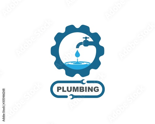 plumbing vector illustration logo icon