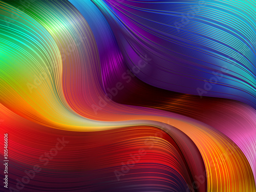 Abstract geometric gradient background of dynamic shapes of moving fluid flows