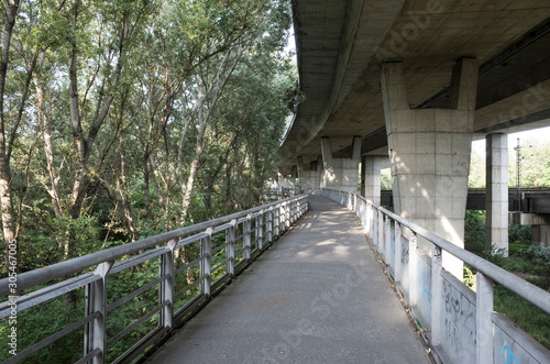 sidewalk on a bridge