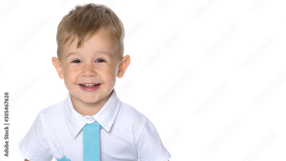 The little boy smiles. Portrait.Close-up. The little boy smiles. Portrait.Close-up.