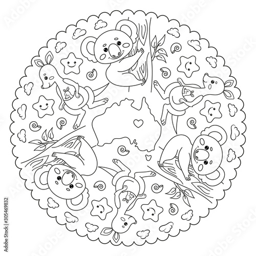 Koala Mandala Coloring Pages / Coloring Pages For Kids - Just click on