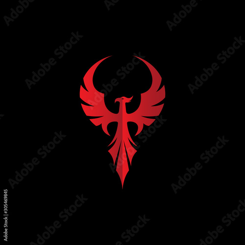 Vector illustration of legendary phoenix