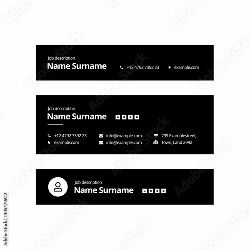 Corporate Email Signature Design Black Minimal 1