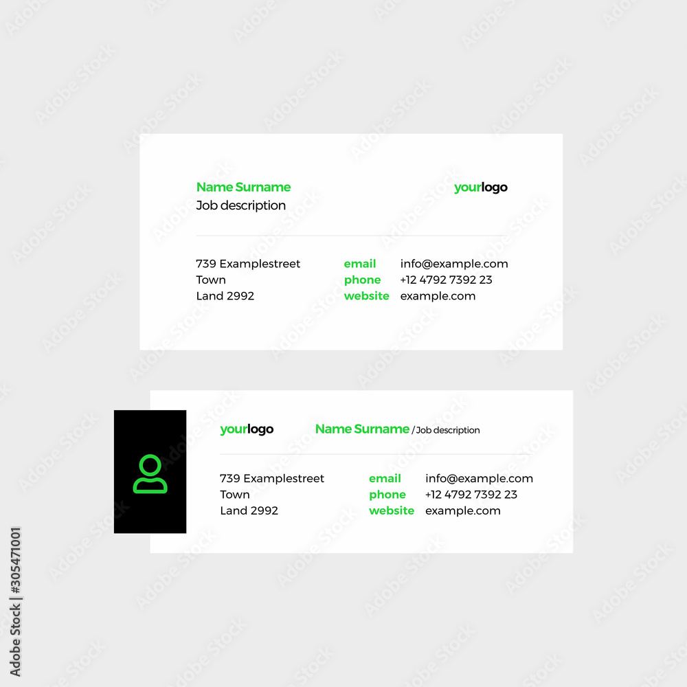 Corporate Email Signature Design Green Black