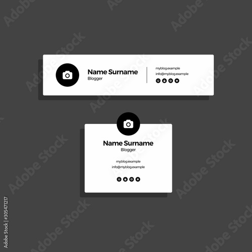 Corporate Email Signature Design Minimal Blogger
