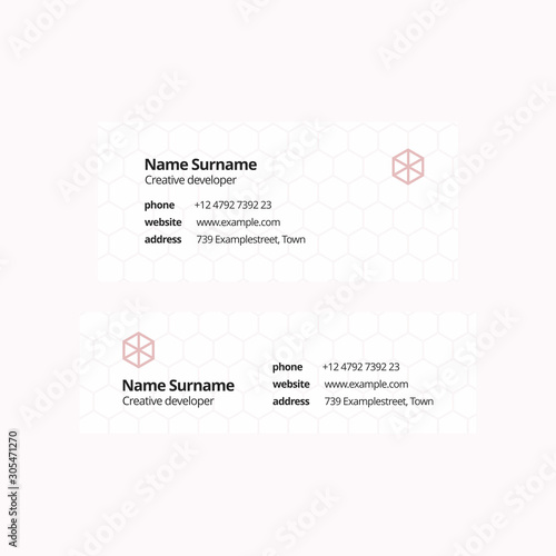Corporate Email Signature Design Pastel Hexagon