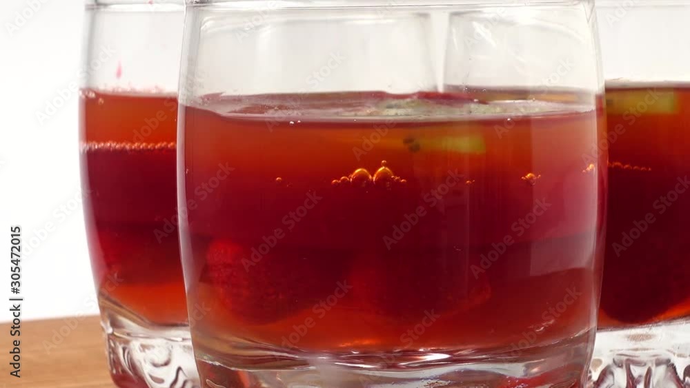 Berry jelly. Shooting in the movement. Berry jelly. Shooting in the movement.