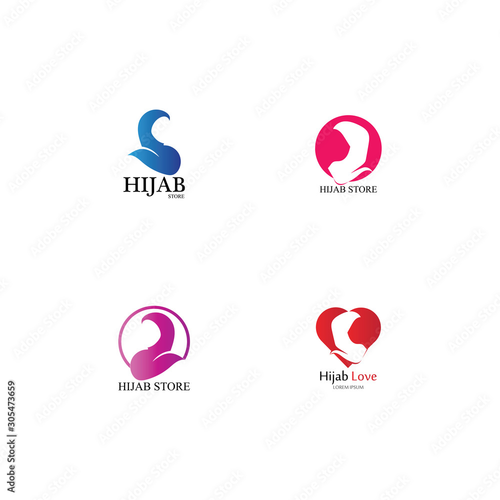 muslimah hijab logo template vector illustration design-vector muslimah hijab logo template vector illustration design-vector