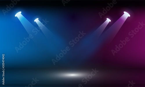 Stage podium with lighting, Stage Podium Scene with for Award Ceremony on Light Colorful Background vector design.