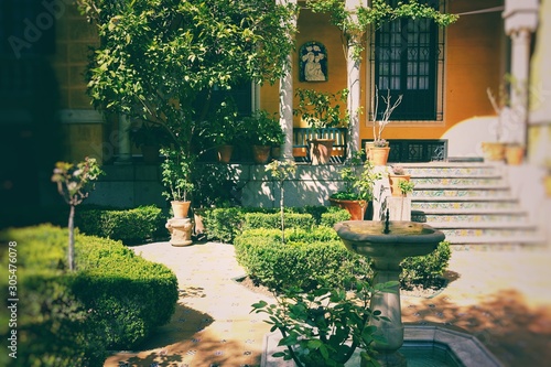 Traditional Spanish courtyard photo
