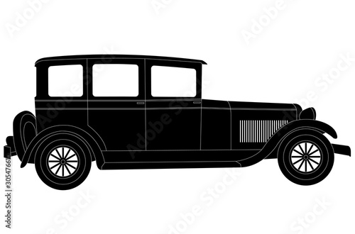 old timer vintage car illustration
