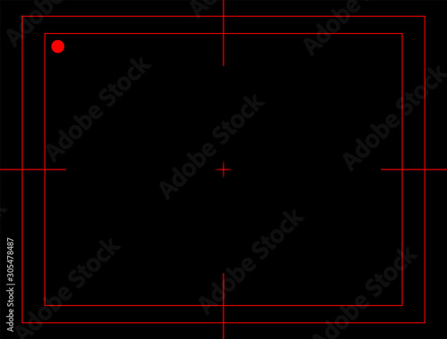 Camera record background 4K size. Vector