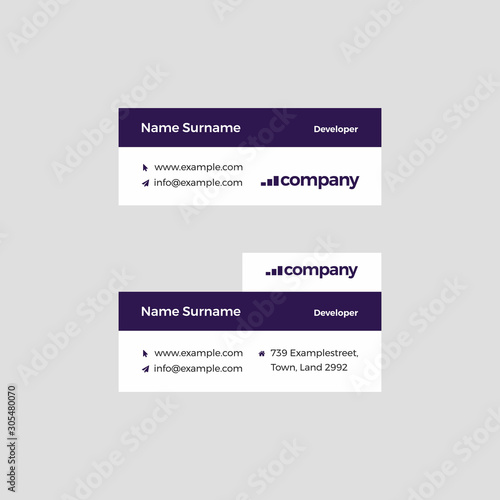 Corporate Email Signature Design Purple Blue
