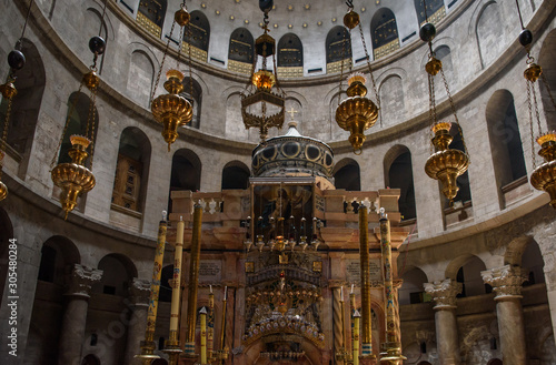 Fotografia Aedicula where, according to Christian religious tradition, the body of Jesus was buried