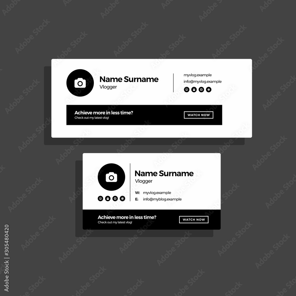 Corporate Email Signature Design Vlogger Minimal Corporate Email Signature Design Vlogger Minimal