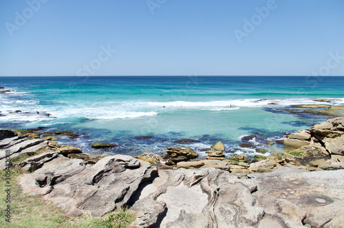Bondi Beach in Sydney  Australia. Idyllic beach in the eastern suburbs of Sydney.