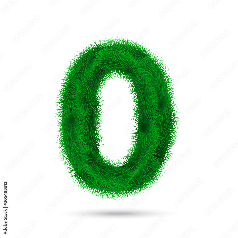 Decorative letter of fir tree isolated on white. Decorative letter of fir tree isolated on white.